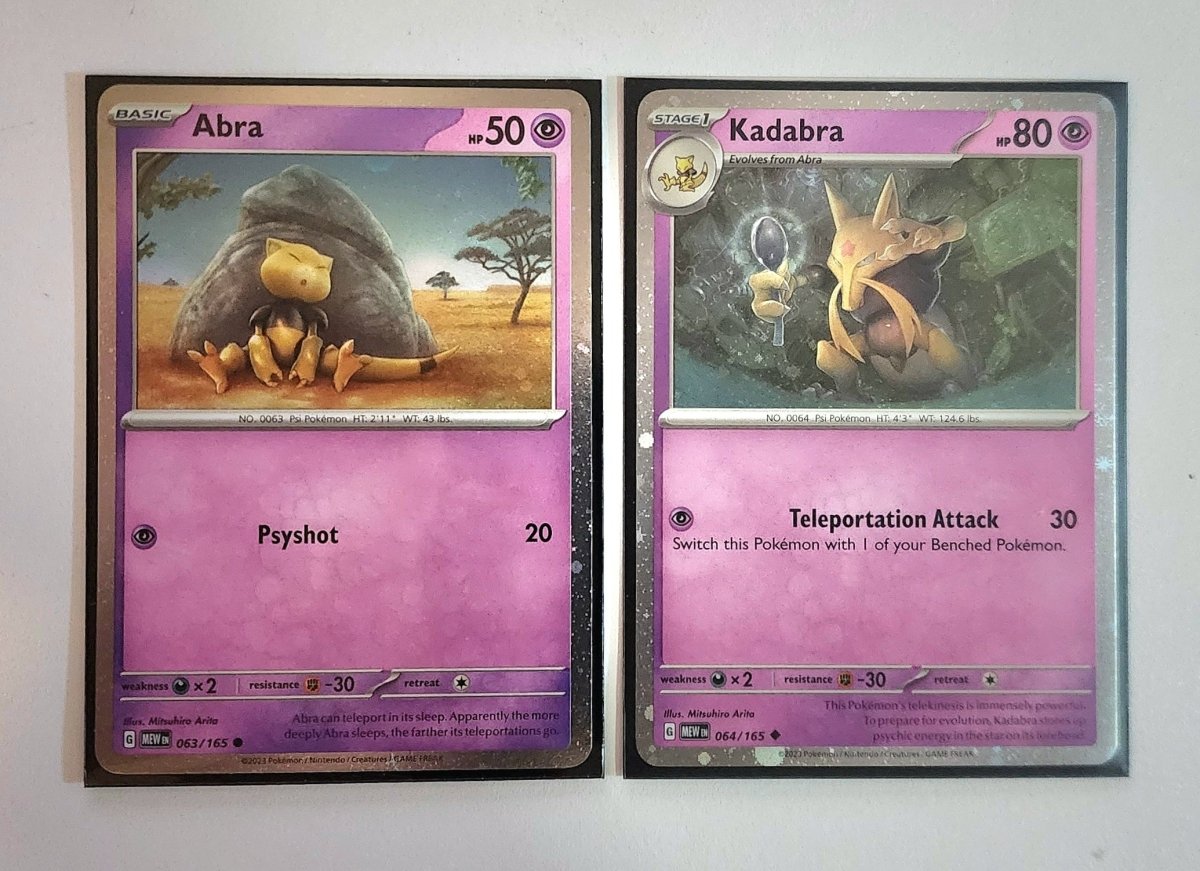 kadabra holographic pokemon card Abra 063 & 064 Cosmos Holo Pair New Sealed Booster Box pokemon premium collection case Card Number / Rarity Quantity:225