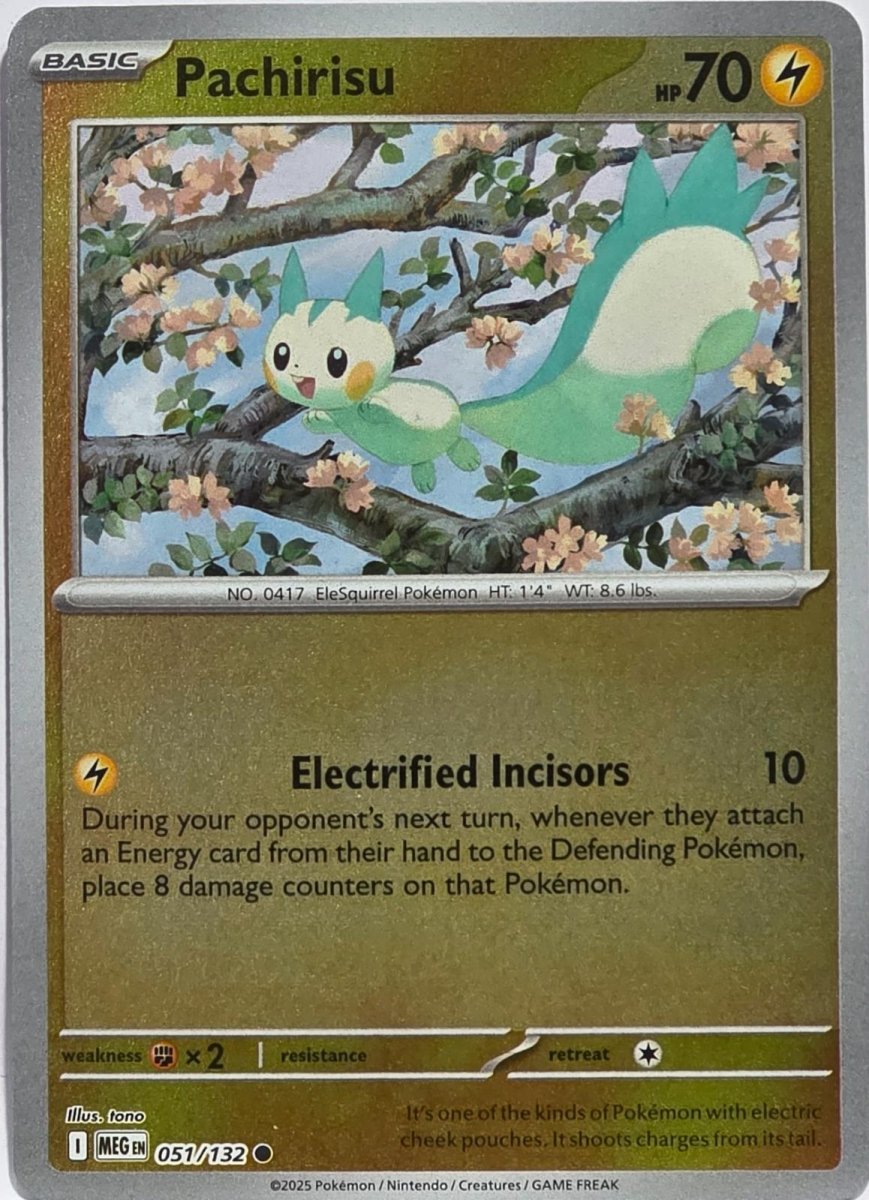 pokemon pachirisu card [Reverse Holo] #51 Mega Evolution – MYNTED Violet Base Set Singles Options:1830 - (Rainbow Foil) - Secret Lair Drop Series (SLD) Booster Box Prices | ttd:tcg:sealed