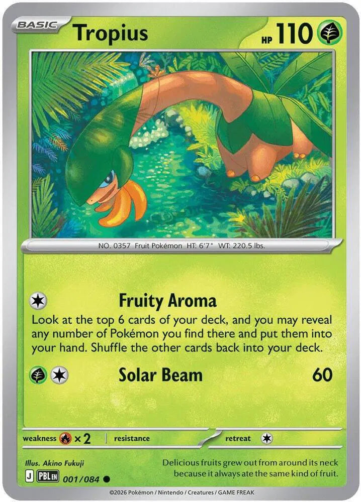 Tropius Pitch Black Common • 001/084 Reverse Holofoil – MYNTED