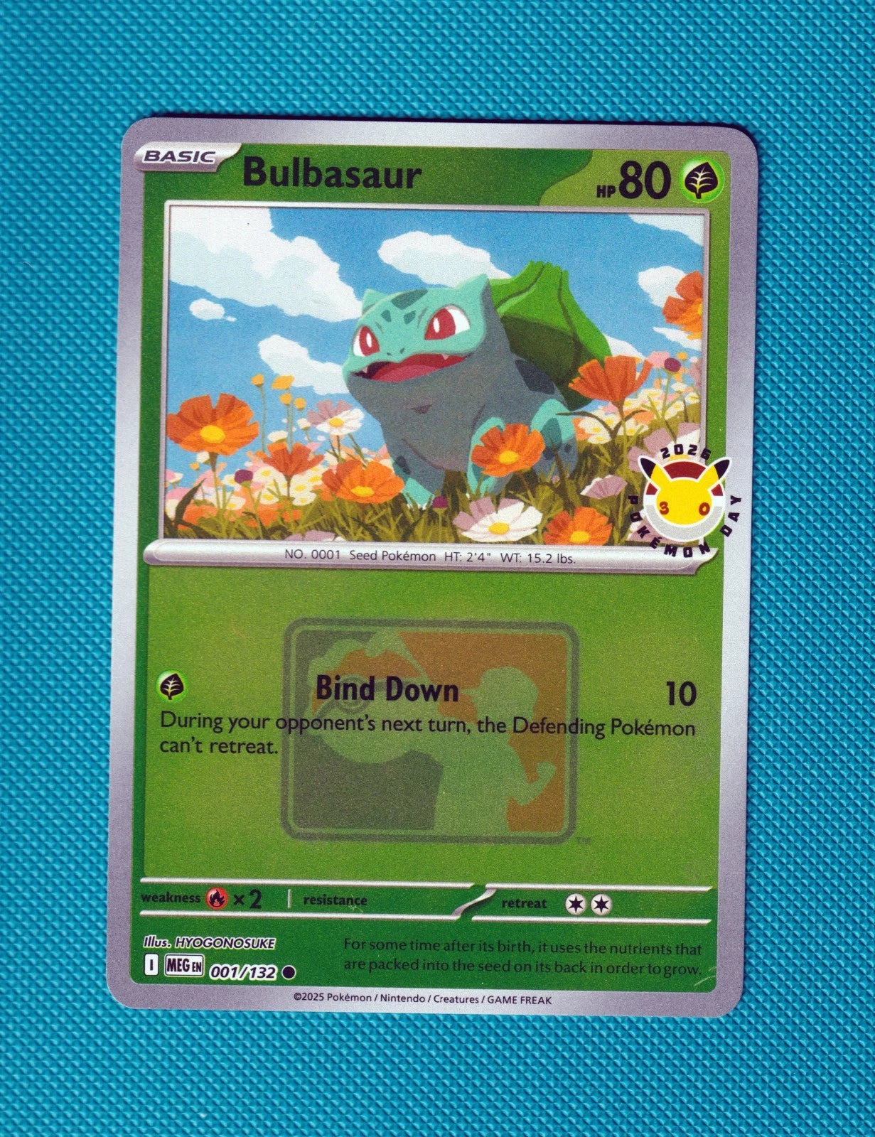 Bulbasaur 001/132 (Pokemon Day 2026) Stamped Play - League Promo