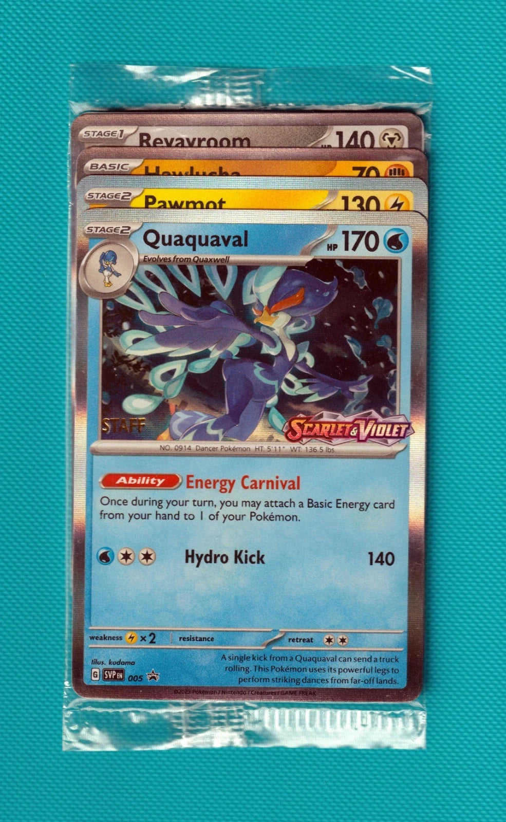 Scarlet & Violet (SEALED) [STAFF] Stamped Prerelease Promo Set Of 4 (SVP)