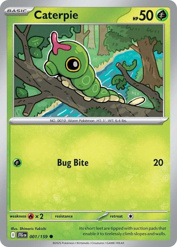 001/159 Caterpie Normal · Journey Together (JTG) by PokeMarsi on MYNTED