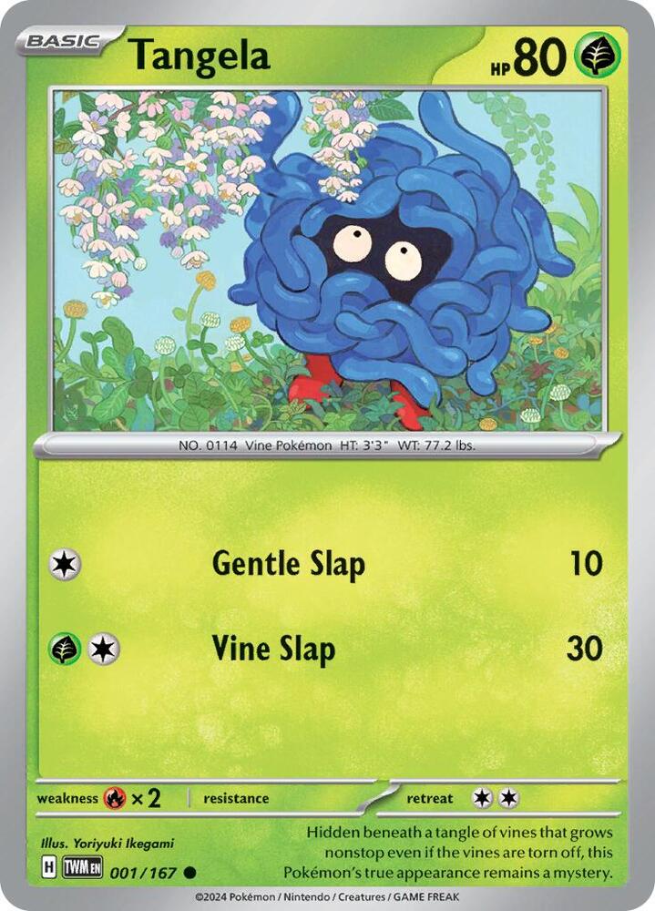 001/167 Tangela Reverse Holofoil · Twilight Masquerade (TWM) by PokeMarsi on MYNTED