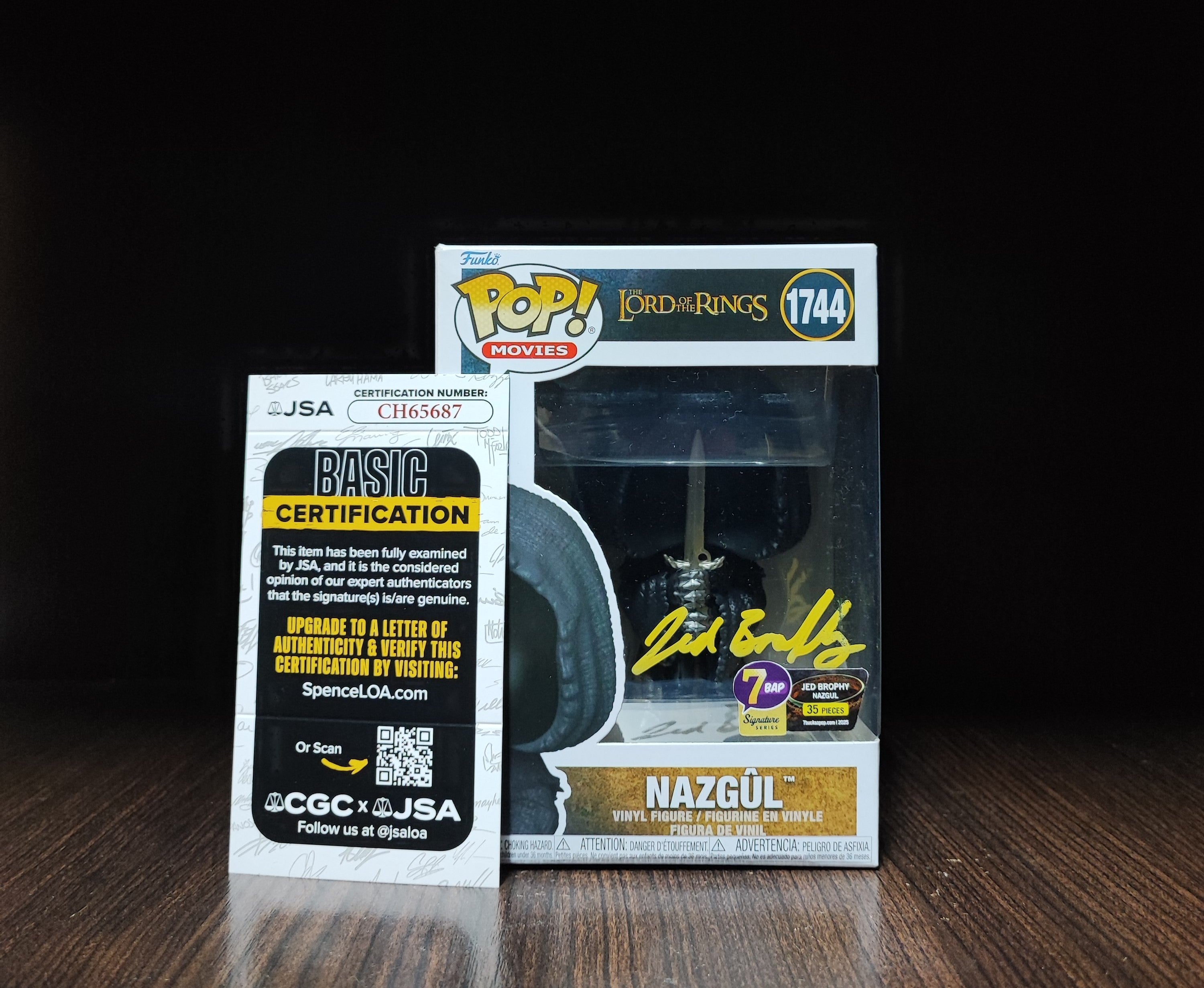Funko Pop! Movies: The Lord Of The Rings - Nazgul #1744, Signed by Jed Brophy JSA Authenticated