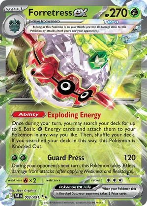 002/091 Forretress ex - Paldean Fates by Poké Zen DXB on MYNTED