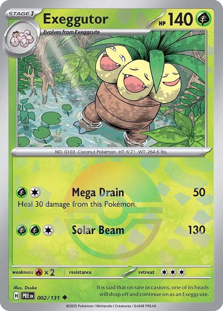 002/131 · Exeggutor · Poké Ball Pattern (PRE) by Dusk TCG on MYNTED