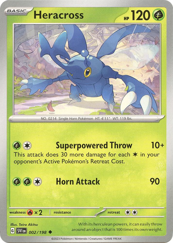 002/198 Heracross Normal · Scarlet & Violet (SVI) by PokeMarsi on MYNTED