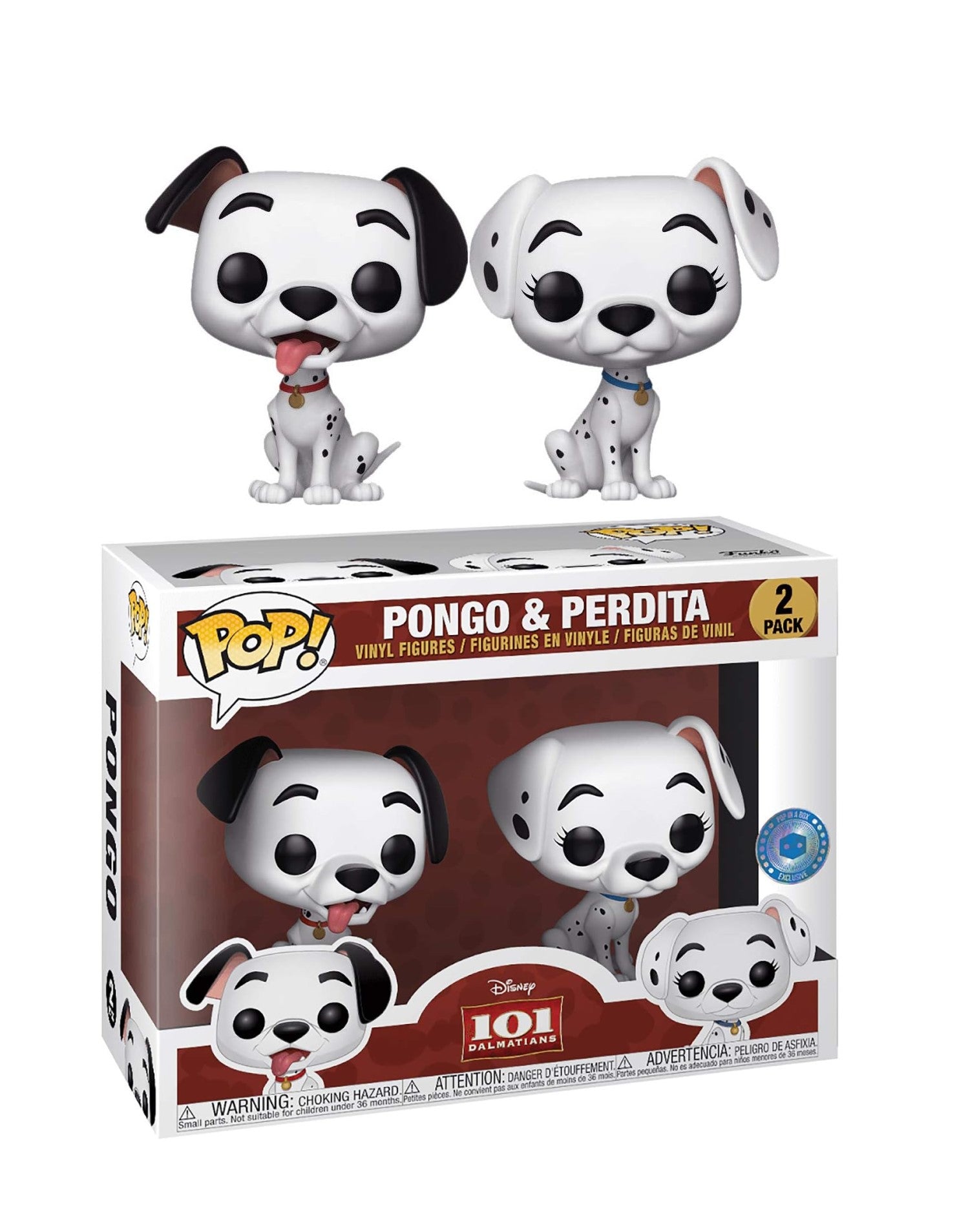 Funko Pop!: Disney 101 Dalmations - Pongo & Peridita (2 Pack) POP in a Box exclusive