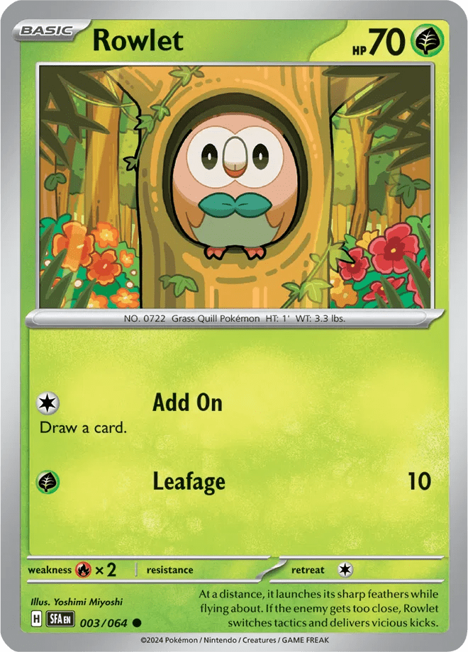 003/064 Rowlet - Shrouded Fable by Poké Zen DXB on MYNTED