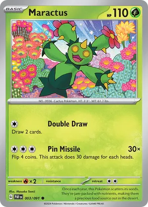 003/091 Maractus - Reverse Holo - Paldean Fates by Poké Zen DXB on MYNTED