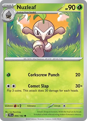 004/162 Nuzleaf - Reverse Holo - Temporal Forces by Poké Zen DXB on MYNTED