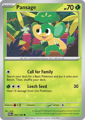 004/182 Pansage - Reverse Holo - Paradox Rift by Poké Zen DXB on MYNTED