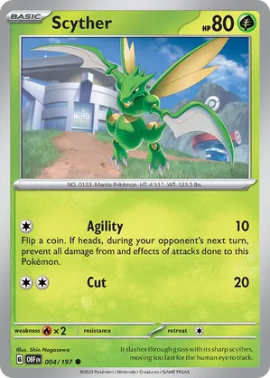 004/197 Scyther - Reverse Holo - Obsidian Flames by Poké Zen DXB on MYNTED