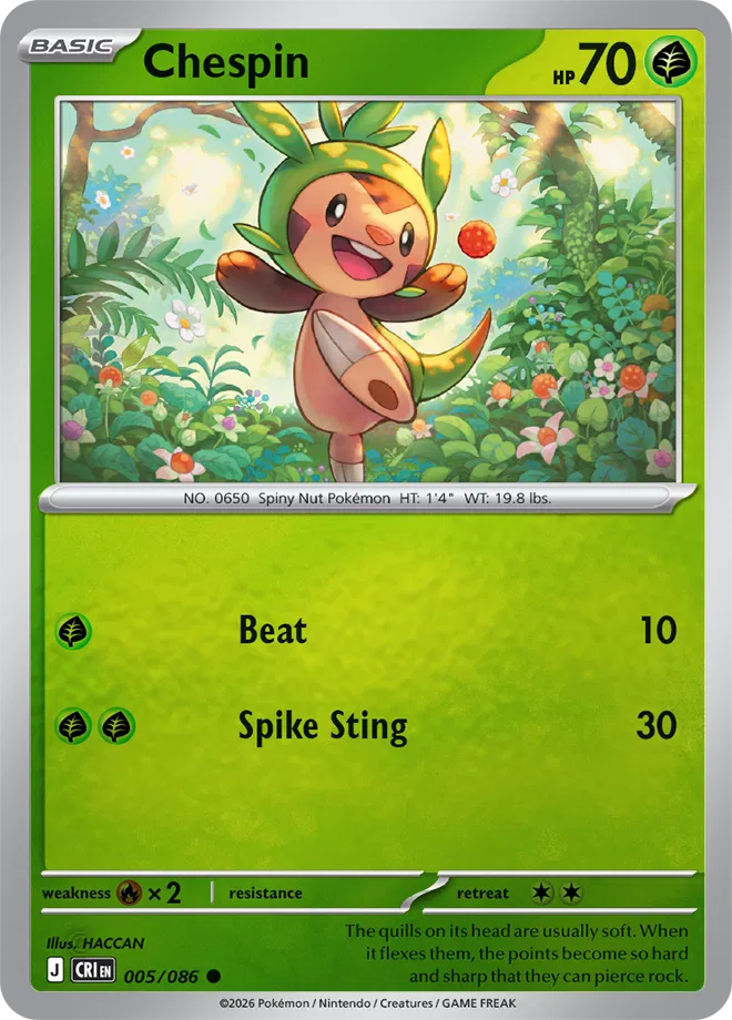 005/086 Chespin - Reverse Holo - Chaos Rising by Poké Zen DXB on MYNTED