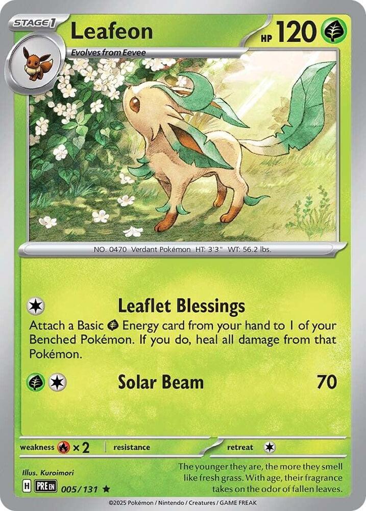 005/131 · Leafeon · Holo (PRE) by Dusk TCG on MYNTED