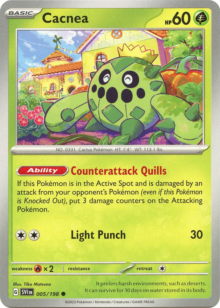 005/198 Cacnea Normal · Scarlet & Violet (SVI) by PokeMarsi on MYNTED