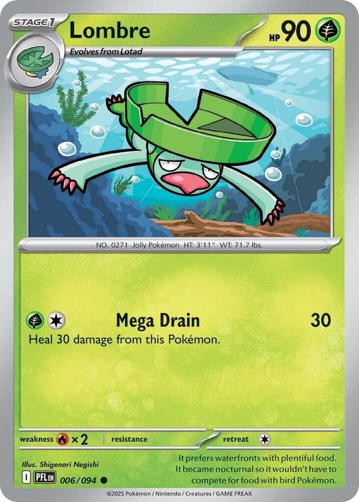 006/094 Lombre Normal · Phantasmal Flames (PFL) by PokeMarsi on MYNTED