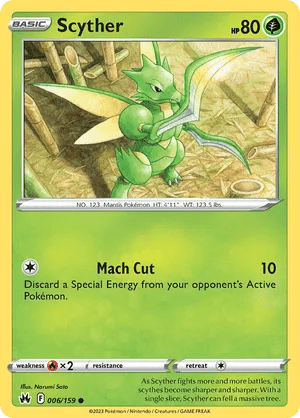 006/159 Scyther - Crown Zenith by Poké Zen DXB on MYNTED