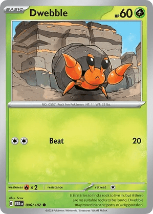 006/182 Dwebble - Paradox Rift by Poké Zen DXB on MYNTED
