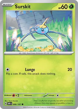 006/197 Surskit - Reverse Holo - Obsidian Flames by Poké Zen DXB on MYNTED