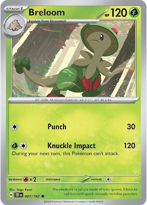 007/162 Breloom Normal · Temporal Forces (TEF) by PokeMarsi on MYNTED