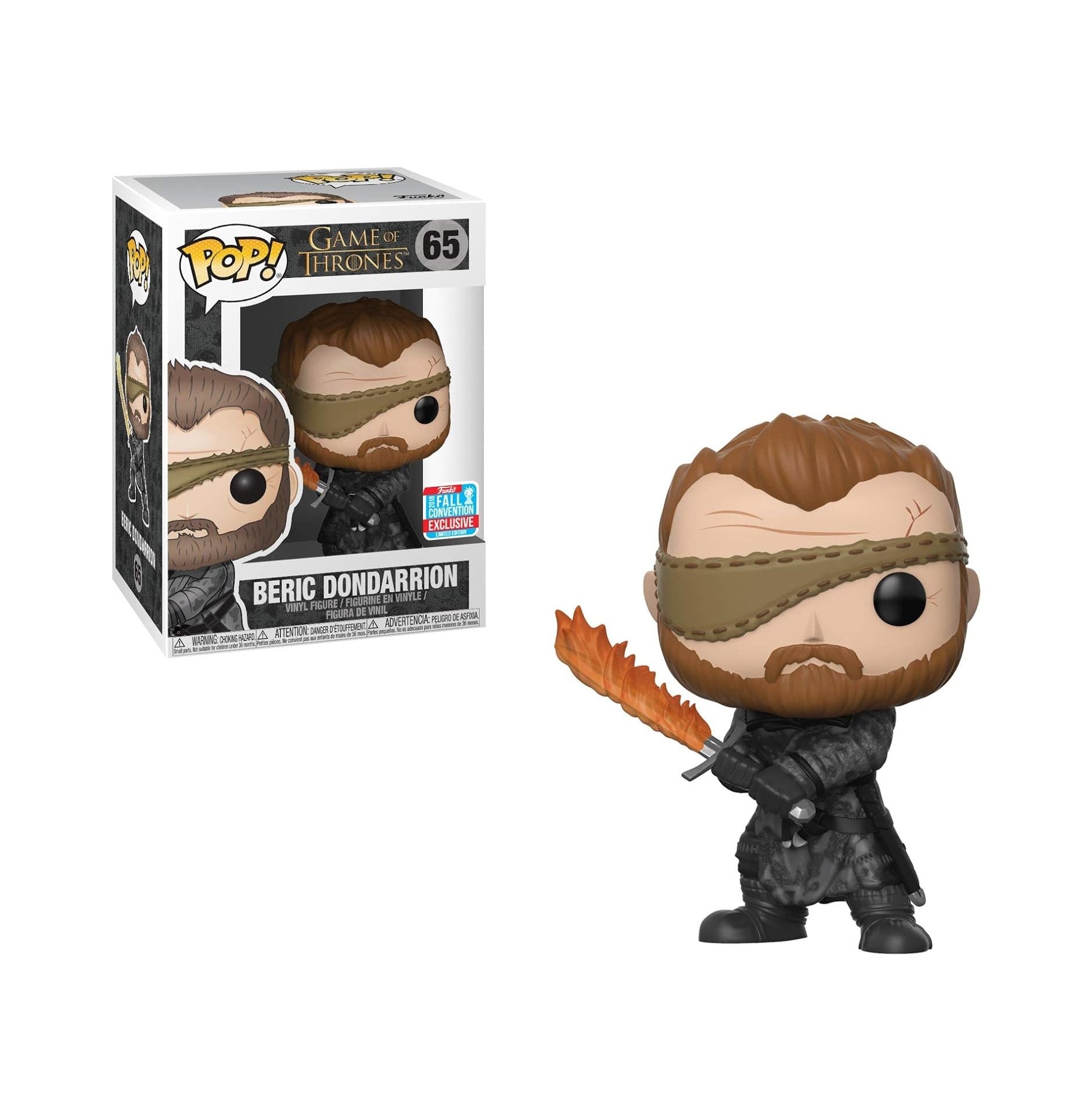 Funko Pop! Game of Thrones - Beric Dondarrion #65 , 2018 Fall Convention Exclusive Limited Edition