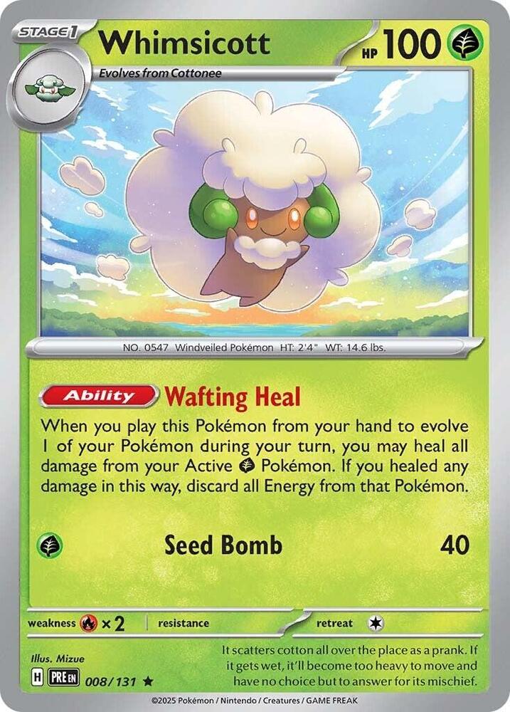 008/131 · Whimsicott · Reverse Holo (PRE) by Dusk TCG on MYNTED