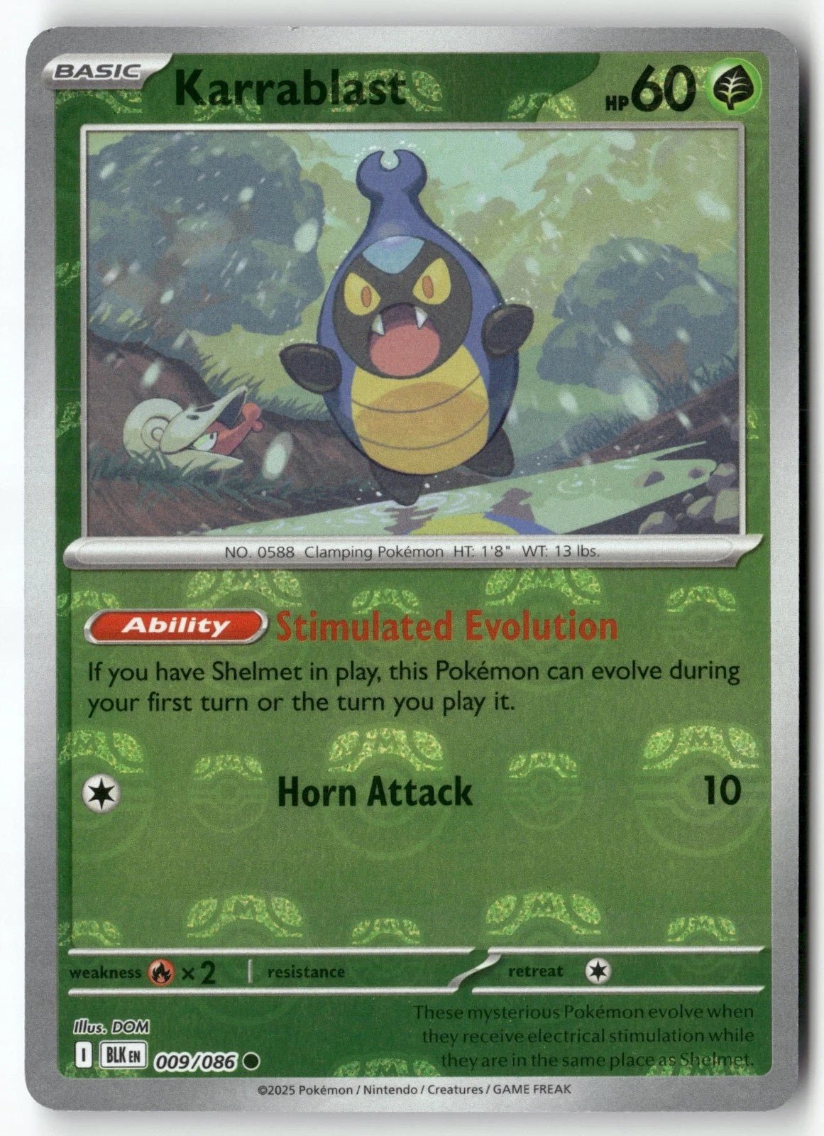 Karrablast - 009/086 (Master Ball Pattern) - SV: Black Bolt (BLK)