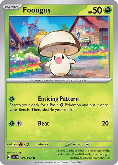 009/197 Foongus - Reverse Holo - Obsidian Flames by Poké Zen DXB on MYNTED