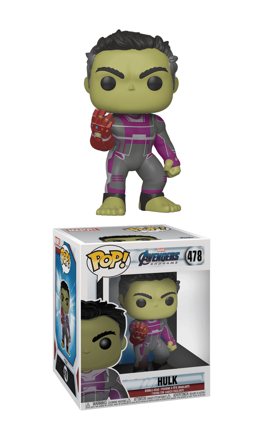 Funko Pop! Deluxe Marvel: Avengers Endgame -  Hulk with Gauntlet #478, 6 inch Size