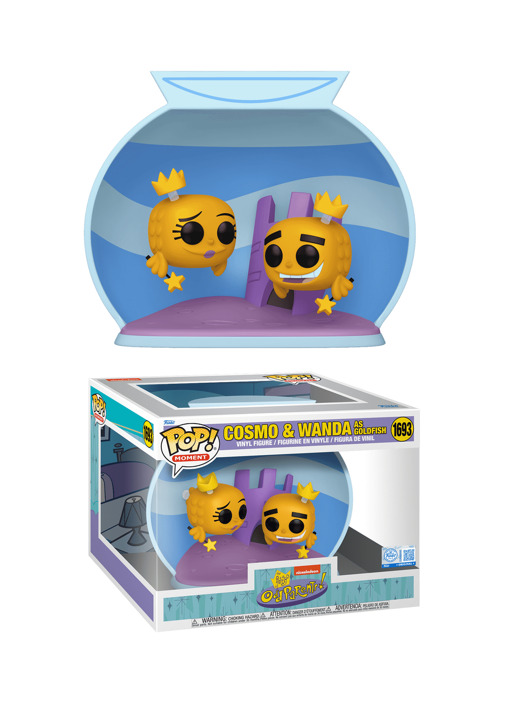 Funko Pop! Moment - Nickelodeon Fairly Odd Parents: Cosmo And Wanda as Goldfish #169, Funko Moments