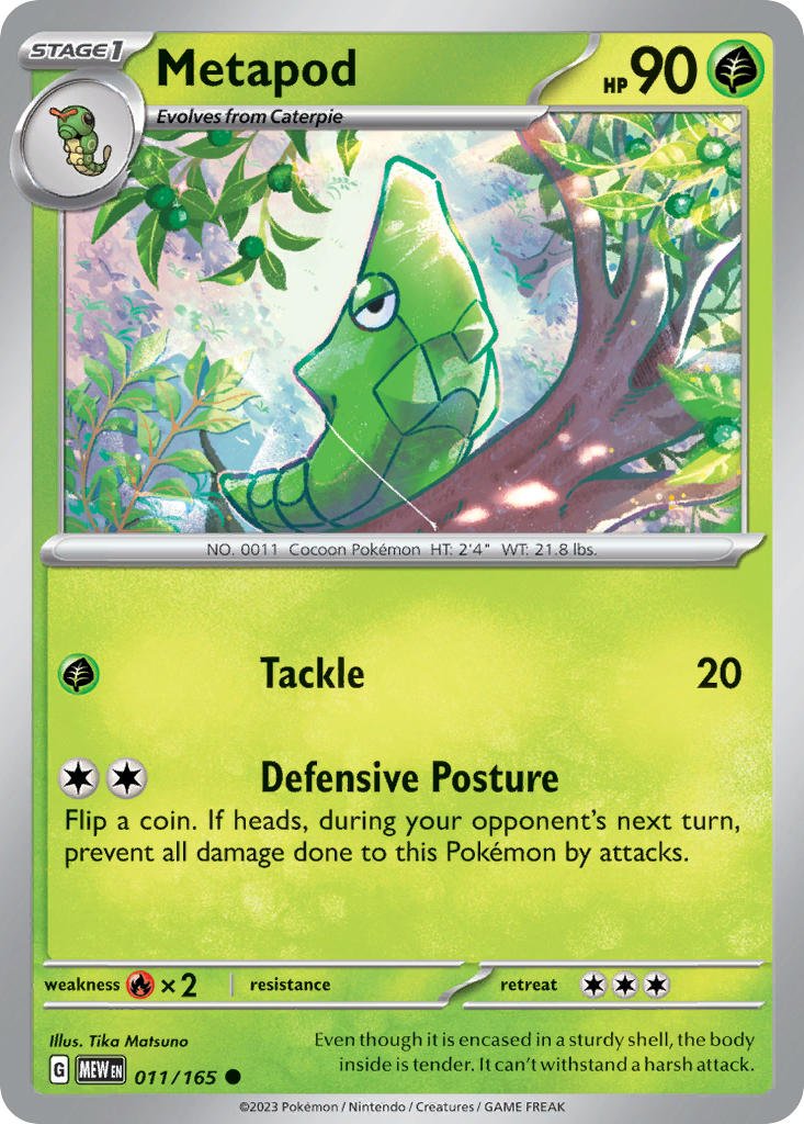 011/165 Metapod· Reverse Holo - 151 (MEW) by Poké Zen DXB on MYNTED