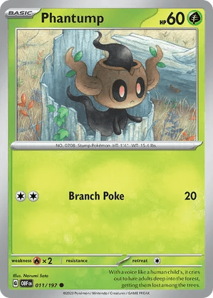011/197 Phantump - Reverse Holo - Obsidian Flames by Poké Zen DXB on MYNTED