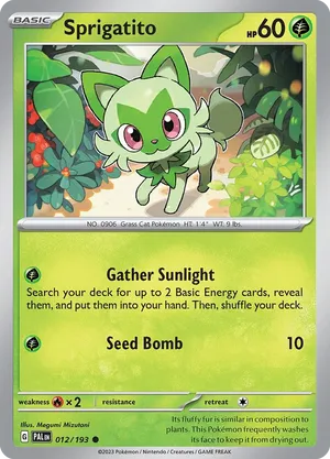 012/193 Sprigatito - Reverse Holo - Paldea Evolved by Poké Zen DXB on MYNTED