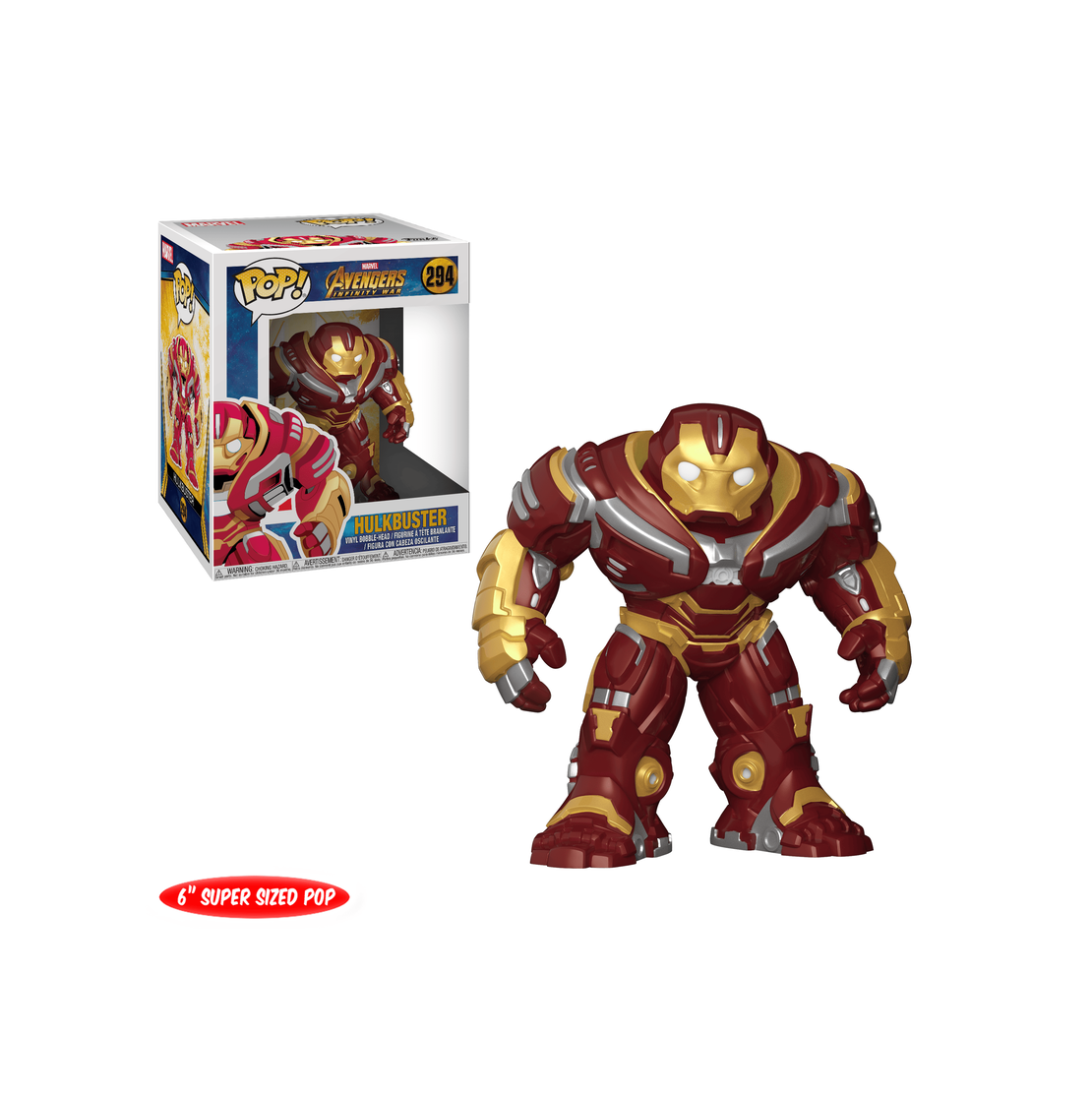 Funko Pop! Marvel: Avengers Infinity War - Hulk Buster #294, 6 Inch Super Sized Pop