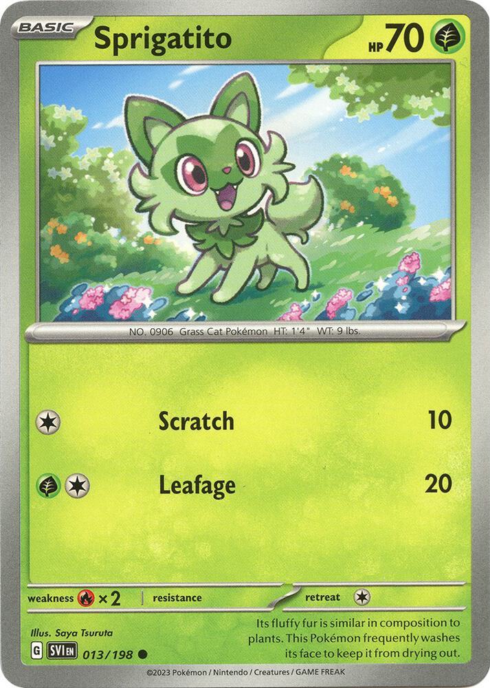 013/198 Sprigatito Normal · Scarlet & Violet (SVI) by PokeMarsi on MYNTED