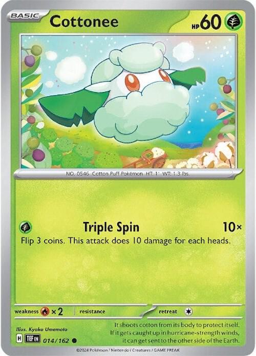 014/162 Cottonee Reverse Holo · Temporal Forces (TEF) by PokeMarsi on MYNTED