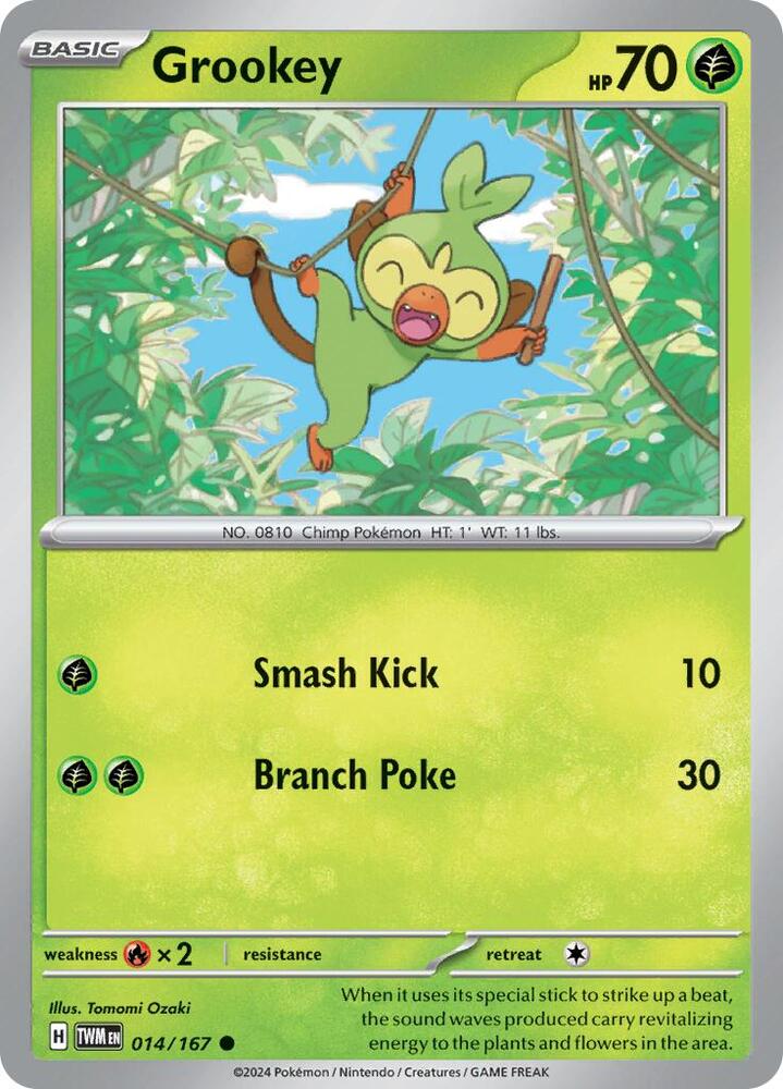 014/167 Grookey Normal · Twilight Masquerade (TWM) by PokeMarsi on MYNTED