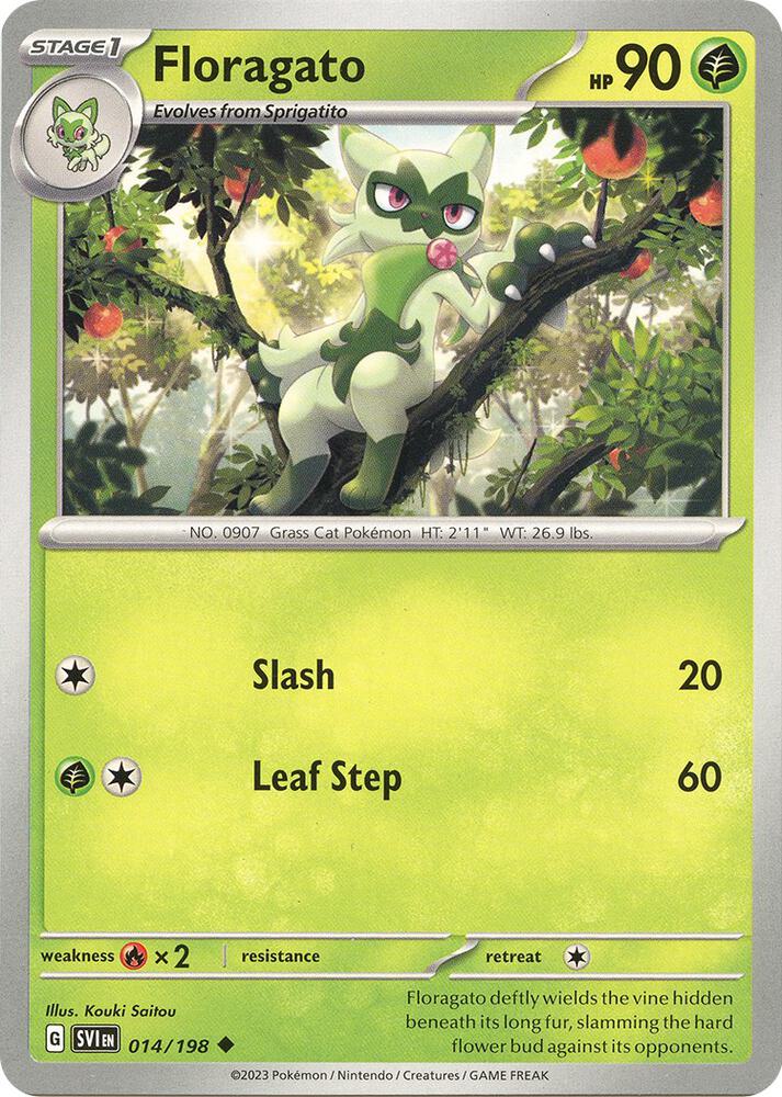 014/198 Floragato Normal · Scarlet & Violet (SVI) by PokeMarsi on MYNTED