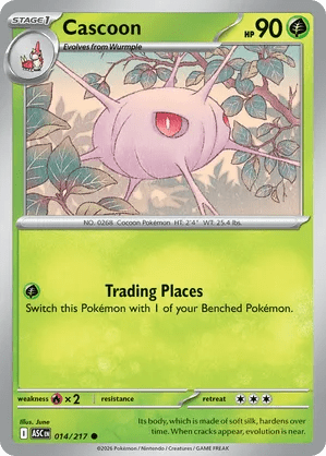 014/217 Cascoon - Love Ball Pattern Reverse Holo - Ascended Heroes by Poké Zen DXB on MYNTED
