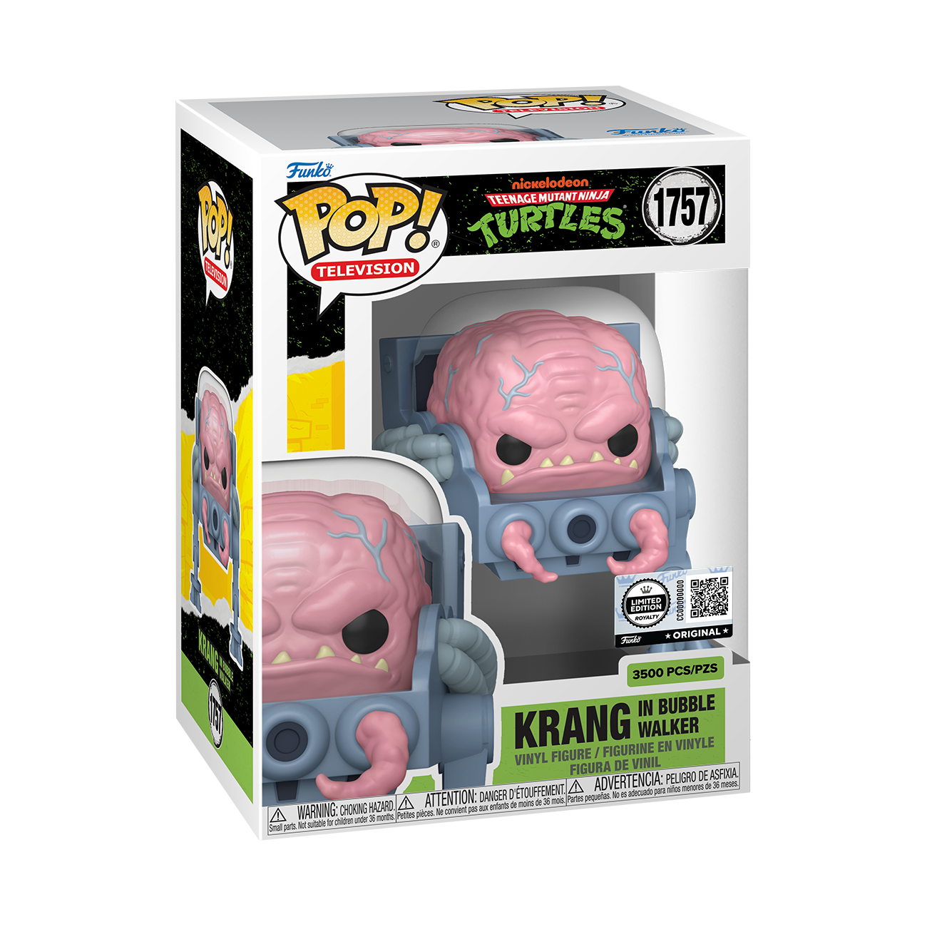 Funko Pop! Television: Teenage Mutant Ninja Turtles - Krang In Bubble Walker #1757, 3500pcs Royalty Limited Edition