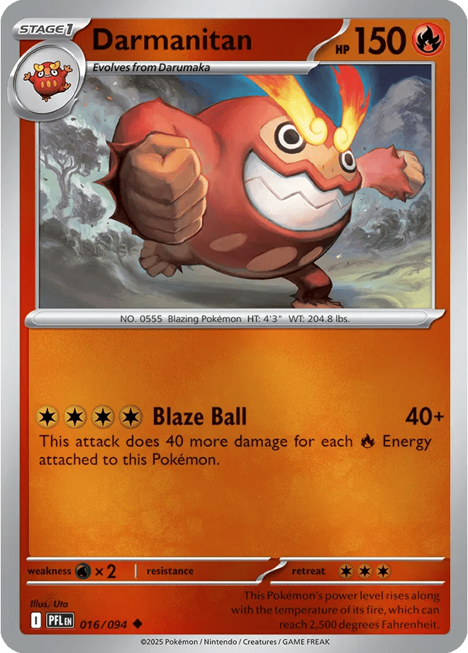 016/094 Darmanitan - Reverse Holo - Phantasmal Flames by Poké Zen DXB on MYNTED