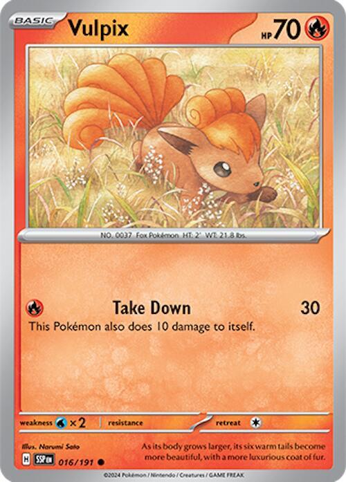 016/191 Vulpix Reverse Holo · Surging Sparks (SSP) by PokeMarsi on MYNTED