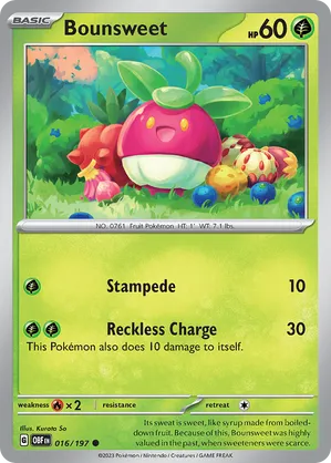 016/197 Bounsweet - Reverse Holo - Obsidian Flames by Poké Zen DXB on MYNTED