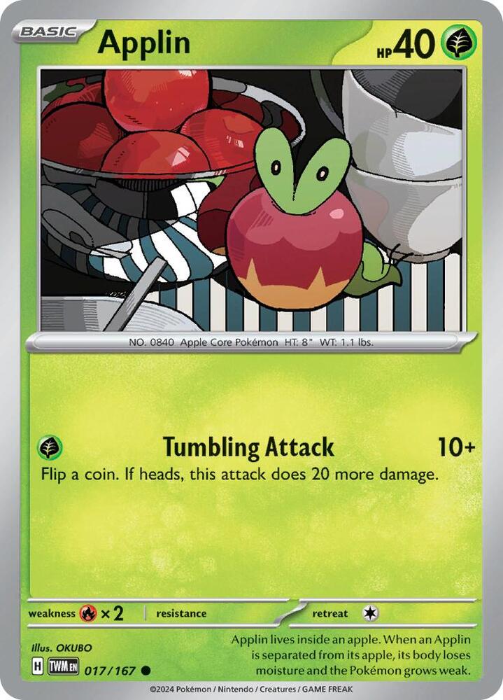 017/167 · Applin · Normal (TWM) by Dusk TCG on MYNTED