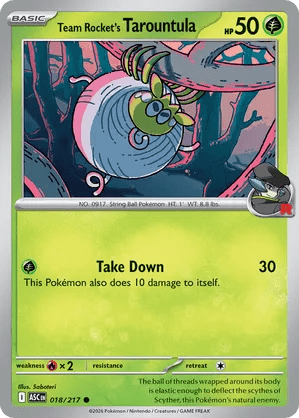 018/217 Team Rocket's Tarountula - Ascended Heroes by Poké Zen DXB on MYNTED