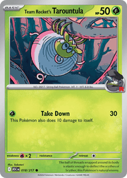 018/217 Team Rocket's Tarountula - Rocket Pattern Reverse Holo - Ascended Heroes by Poké Zen DXB on MYNTED