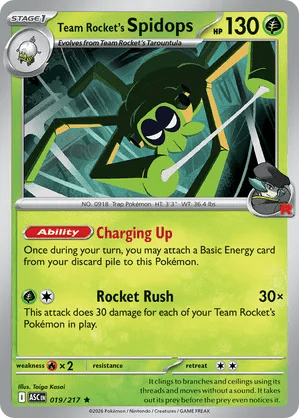 019/217 Team Rocket's Spidops - Energy Pattern Reverse Holo - Ascended Heroes by Poké Zen DXB on MYNTED