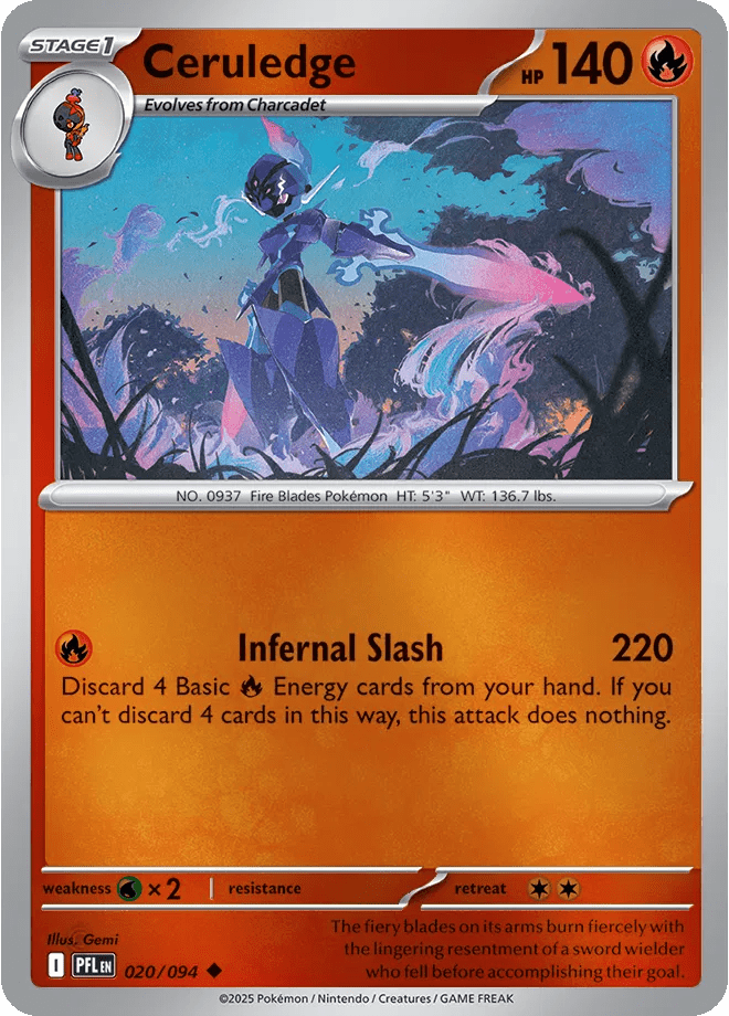 020/094 Ceruledge - Reverse Holo - Phantasmal Flames by Poké Zen DXB on MYNTED