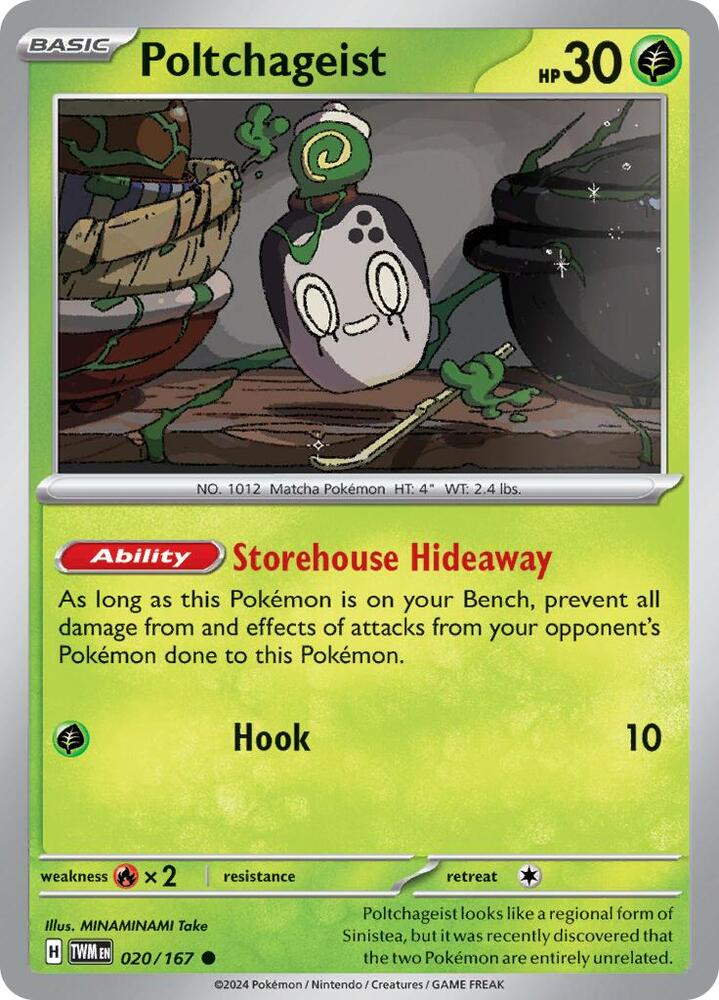 020/167 Poltchageist Reverse Holofoil · Twilight Masquerade (TWM) by PokeMarsi on MYNTED